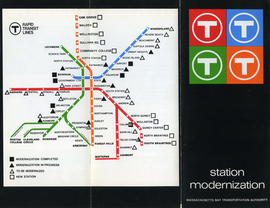 MBTA Station Modernization Brochure Cover 1970
