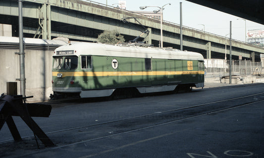 MBTA Work Car 3327 at North Station Street Level 1967