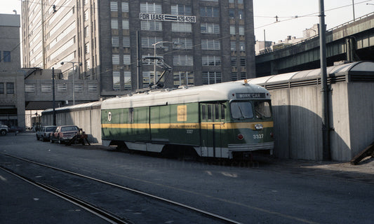 MBTA Work Car 3327 at North Station Street Level 1967 #3
