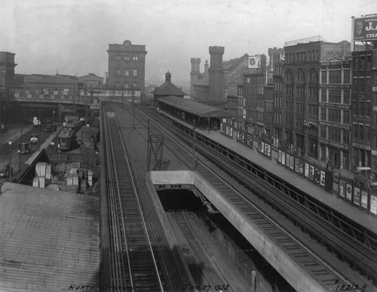 Haymarket Incline and North Station on the Elevated, January 27, 1922