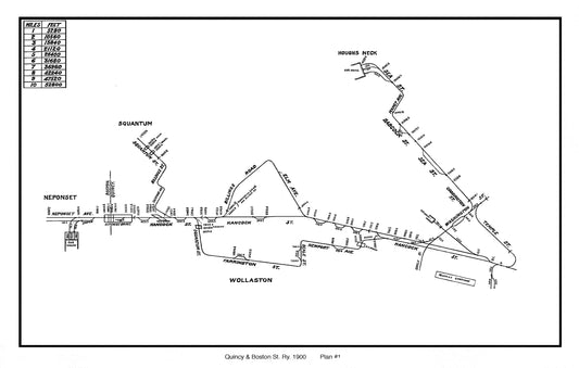 Quincy & Boston Street Railway Co. Track Plans 1900: Sheet 1