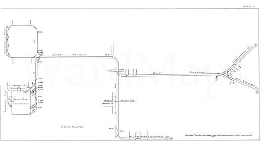 Boston Elevated Railway Co. Track Plans 1946 Plate 01: South Boston
