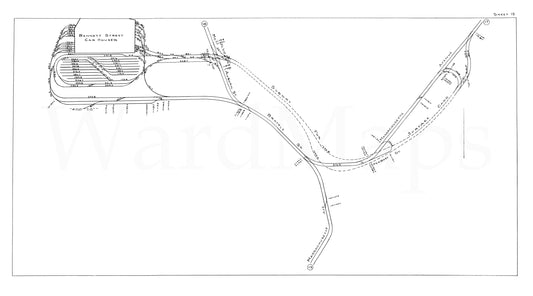 Boston Elevated Railway Co. Track Plans 1946 Plate 15: Cambridge - Harvard Square