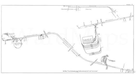 Boston Elevated Railway Co. Track Plans 1946 Plate 17: Arlington and Cambridge