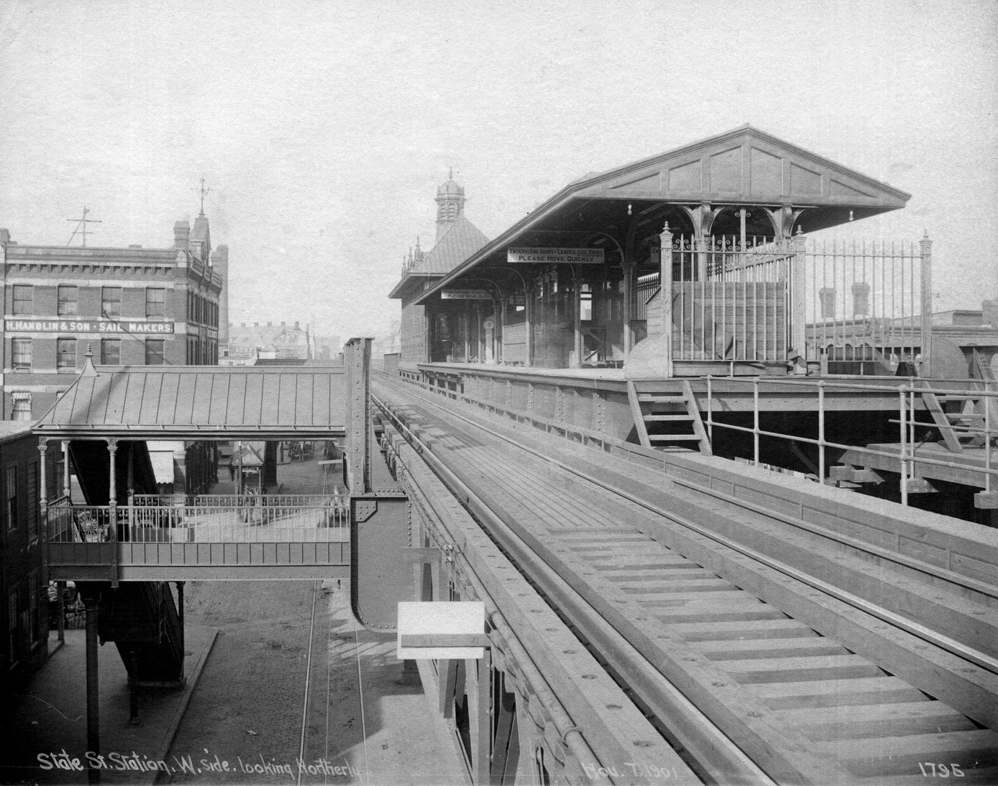 State Street Station on the Atlantic Avenue Elevated, November 7, 1901