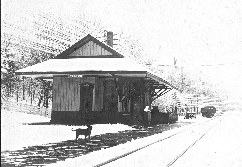 Weston, Massachusetts Antique Railroad Station Sign