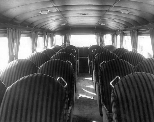 Boston Elevated Railway Co. Deluxe Service Bus Interior 1928