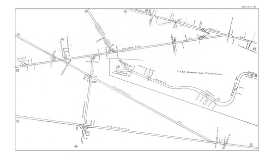 Boston Elevated Railway Co. Track Plans 1914 Sheet 16: Cambridge