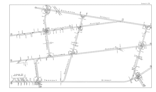 Boston Elevated Railway Co. Track Plans 1914 Sheet 25: Boston