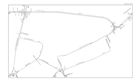 Boston Elevated Railway Co. Track Plans 1914 Sheet 27: Boston (Beacon Hill, West End)