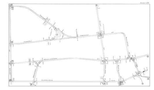 Boston Elevated Railway Co. Track Plans 1914 Sheet 29: Boston (South End, Chinatown)