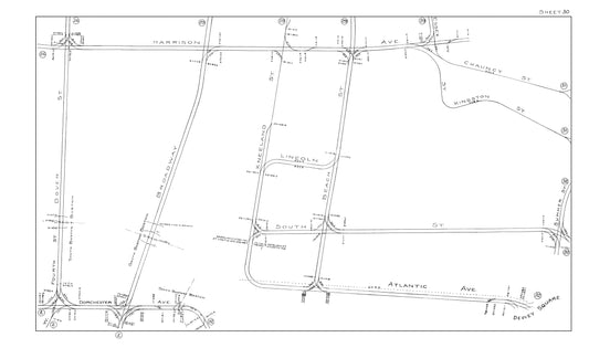 Boston Elevated Railway Co. Track Plans 1914 Sheet 30: Boston