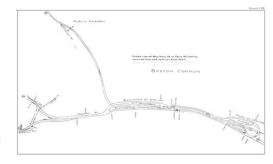 Boston Elevated Railway Co. Track Plans 1914 Sheet 35: Boston (Tremont Street Subway)