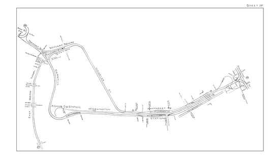 Boston Elevated Railway Co. Track Plans 1914 Sheet 36: Boston (Tremont Street Subway)