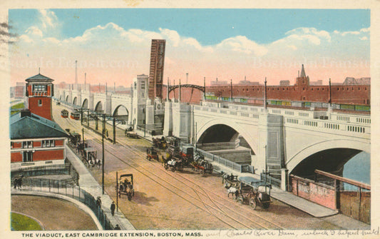 East Cambridge Extension Viaduct and Craigie's Bridge Circa 1912