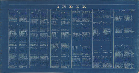 Boston Elevated Railway Co. Track Plans 1936 Index