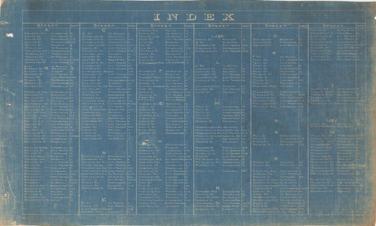 Boston Elevated Railway Co. Track Plans 1921 Index