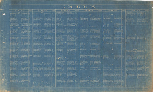 Boston Elevated Railway Co. Track Plans 1921 Index