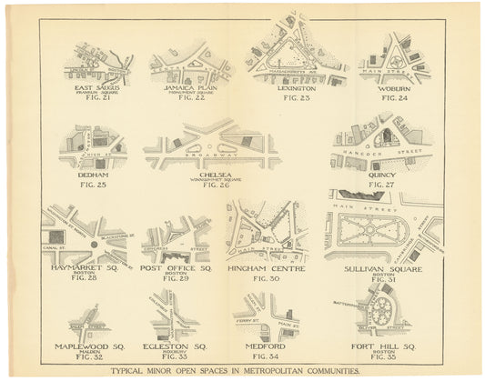 Typical Minor Open Spaces, Greater Boston, Massachusetts 1909