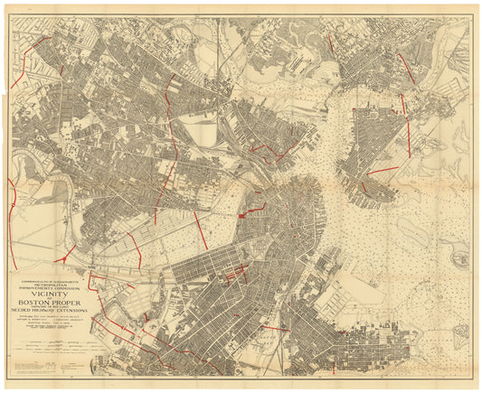 Boston, Massachusetts 1909: Needed Highway Extensions