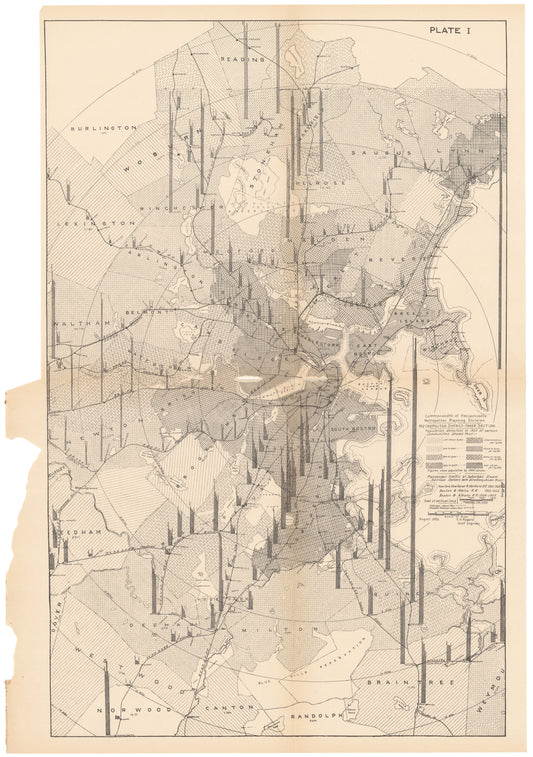 Plate 001: Greater Boston Population Densities in 1925