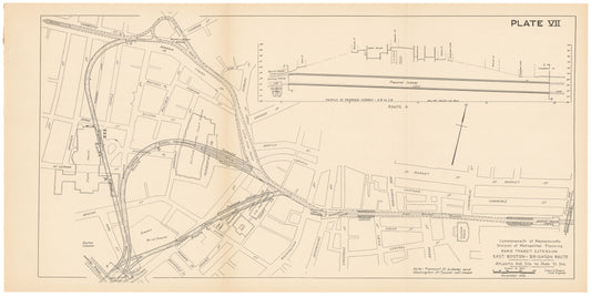 Plate 007: Proposed East Boston Rapid Transit Extension 1926 (Beacon Hill Tunnels)
