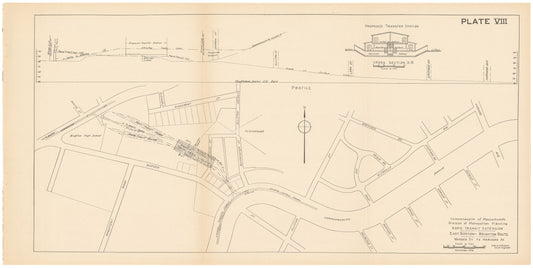 Plate 009: Proposed East Boston Rapid Transit Extension 1926 (Brighton Terminal)