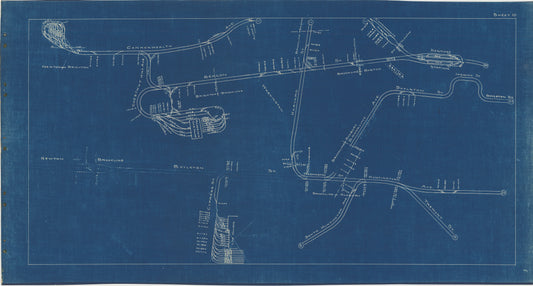 Boston Elevated Railway Co. Track Plans 1936 Plate 10: Brighton, Brookline, Newton, and Roxbury