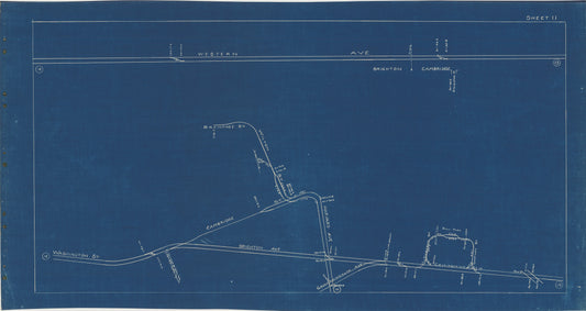 Boston Elevated Railway Co. Track Plans 1936 Plate 11: Brighton