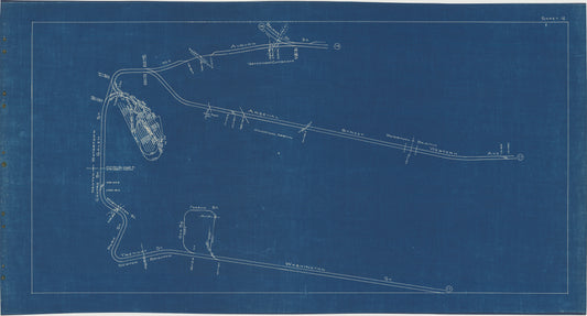 Boston Elevated Railway Co. Track Plans 1936 Plate 12: Newton and Watertown Square