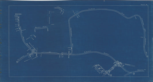 Boston Elevated Railway Co. Track Plans 1936 Plate 14: Belmont and Cambridge