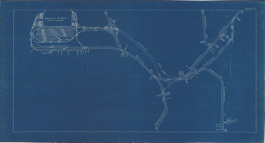 Boston Elevated Railway Co. Track Plans 1936 Plate 15: Cambridge - Harvard Square