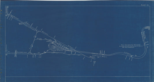 Boston Elevated Railway Co. Track Plans 1936 Plate 16: Boston and Cambridge