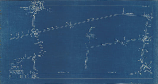 Boston Elevated Railway Co. Track Plans 1936 Plate 25: Boston - Back Bay, South End