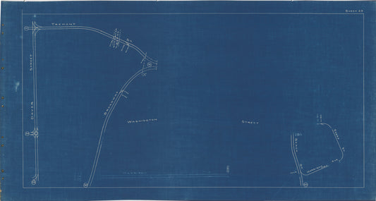Boston Elevated Railway Co. Track Plans 1936 Plate 29: Boston - Bay Village, Chinatown