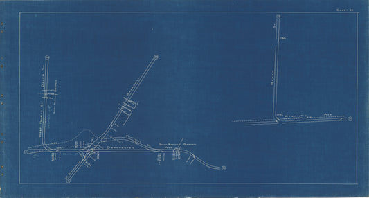 Boston Elevated Railway Co. Track Plans 1936 Plate 30: Boston and South Boston