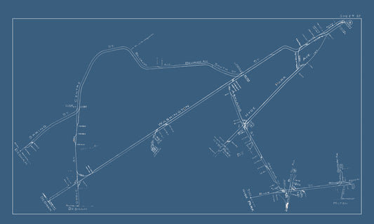 Boston Elevated Railway Co. Track Plans 1921 Plate 37: Hyde Park, Mattapan, and Roslindale