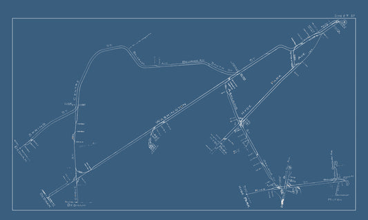 Boston Elevated Railway Co. Track Plans 1921 Plate 37: Hyde Park, Mattapan, and Roslindale
