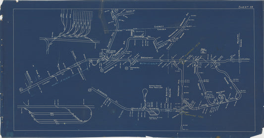 Boston Elevated Railway Co. Track Plans 1936 Plate 38: Chelsea, East Boston, Everett, and Revere