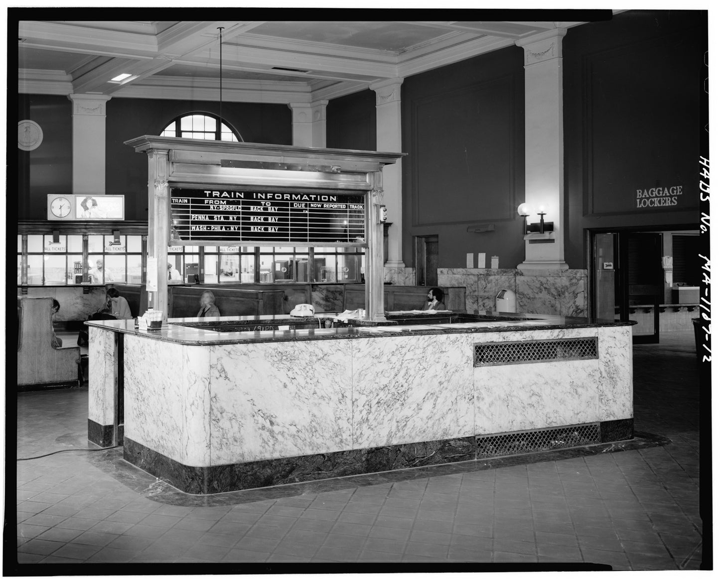 Back Bay Station Info Desk, Boston, Massachusetts, October 1979