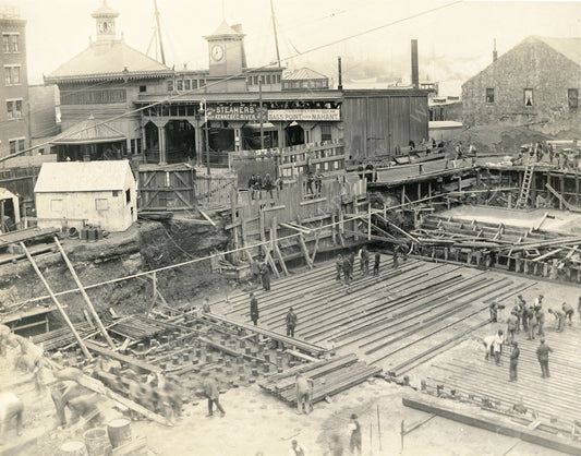 Building Lincoln Wharf Power Station, December 17, 1908
