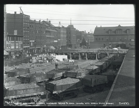 Subway Excavations Loaded into Train Cars May 6, 1897