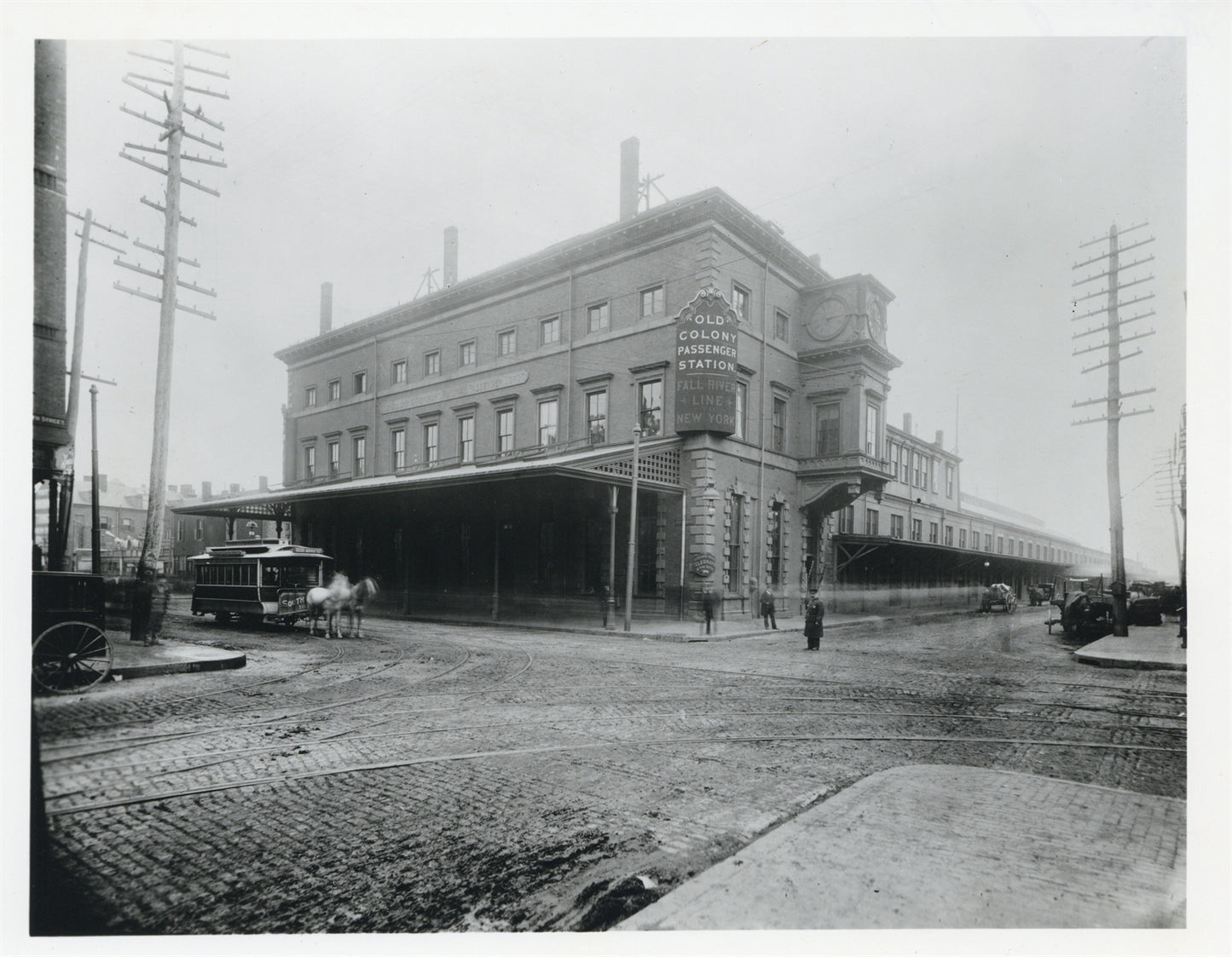 Old Colony Railroad Kneeland Street Terminal, Boston, Massachusetts 1890