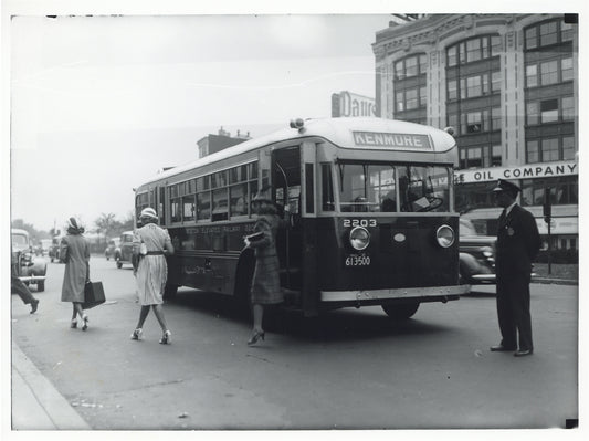 Boston Elevated Railway Co. Bus #2203 at Kenmore Square