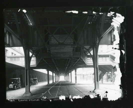 Beneath South Station on the Atlantic Avenue Elevated Circa 1912