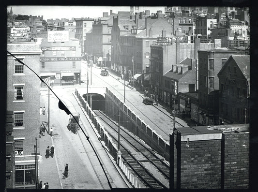 Cambridge Street Incline to the East Boston Tunnel Extension Circa 1920