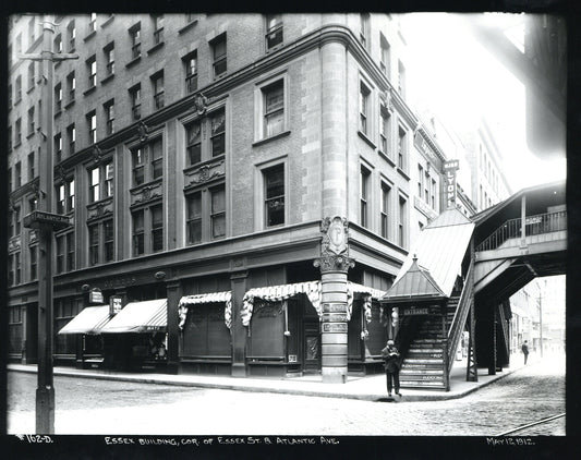South Station on the Atlantic Avenue Elevated May 12, 1912: Essex Street Entrance