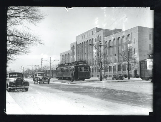Boston Type 4 Semi-Convertible Streetcar at Boston University Circa 1930s