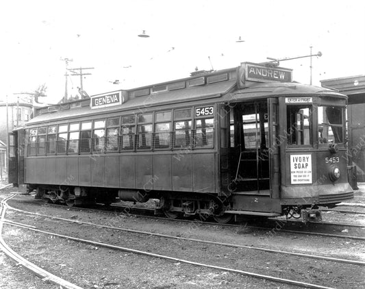 Boston Elevated Railway Co. Semi-convertible Streetcar #5453
