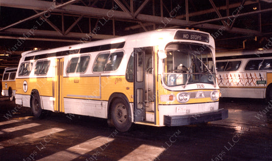 MBTA Bus #7516 at Lynn Garage, Circa 1980s